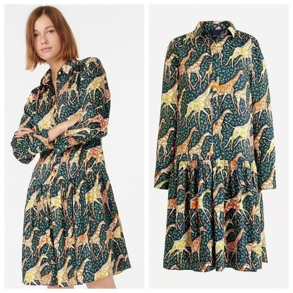 J.Crew Giraffe Shirtdress XSP